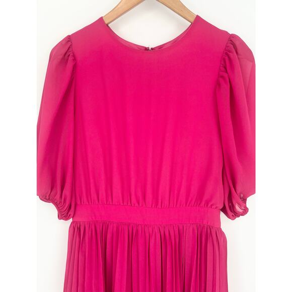 Anthropologie Flying Tomato Tiered Multicolored Ruffle Puff Sleeve Dress Size M - Picture 3 of 9